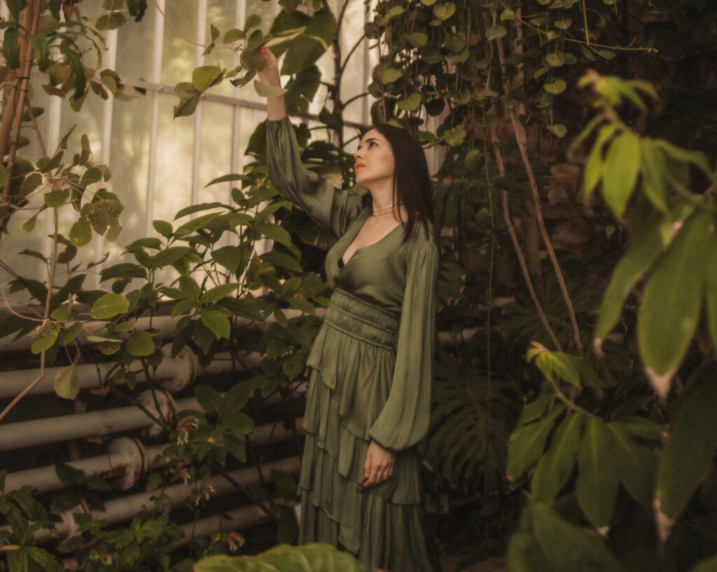 Liliya in the botanical garden